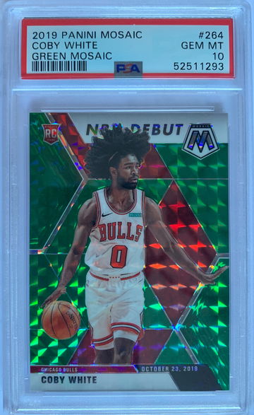 2019 Panini Mosaic Coby White Green Mosaic PSA 10