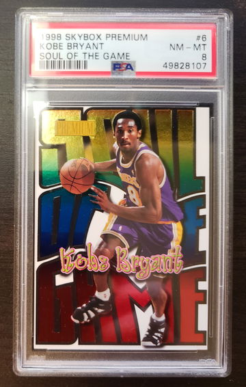 1998 Skybox Premium Kobe Bryant Soul of the Game PSA 8