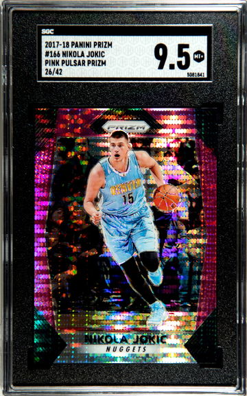 2017 Prizm Nikola Jokic Pink Pulsar /42 SGC 9.5