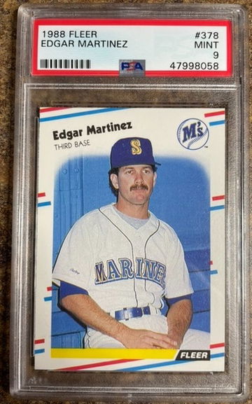 Edgar Martinez 1988 Fleer RC PSA 9