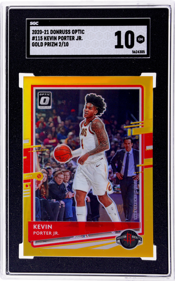 2020-21 Donruss Optic Gold Prizm Kevin Porter Jr. #115 /10 SGC 10