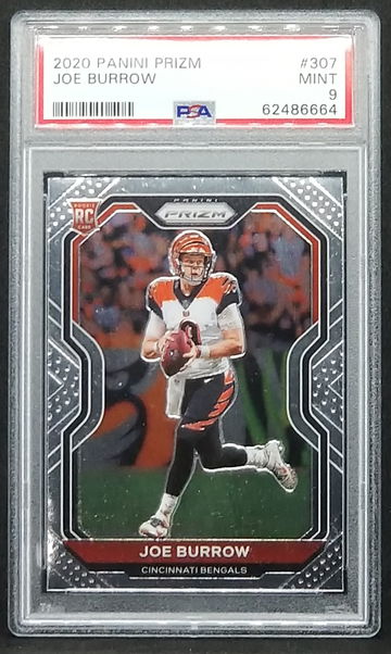 2020 Prizm Joe Burrow PSA 9 RC #307 Rookie