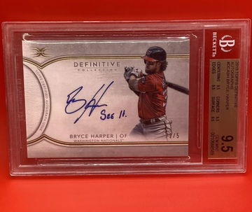 Bryce Harper Topps Definitive 2018 On Card Auto 2/5 #dcabh Gem Mint