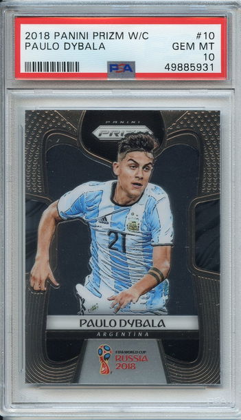 Paulo Dybala 2018 Prizm World Cup PSA 10 NEP