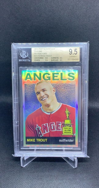 Mike Trout Heritage Chrome Refractor BGS 9.5