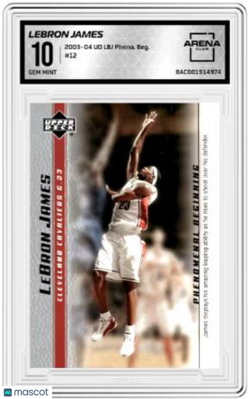 2003-04 Upper Deck Lebron James Phenomenal Beginning LeBron James #12 Arena Club 10