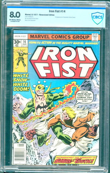 Iron Fist #14 (1977) CBCS 8.0 -- O/w to white; 1st Sabretooth (Creed)