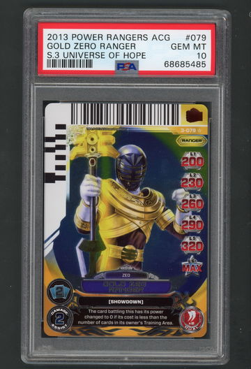 2013 Power Rangers ACG Gold Zeo Universe of Hope Holofoil PSA 10