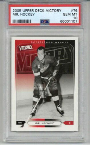 2005 UPPER DECK VICTORY #76 GORDIE HOWE CARD RED WINGS PSA 10 LOW POP