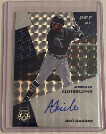 2021 Panini Mosaic Akil Baddoo prizm rookie auto