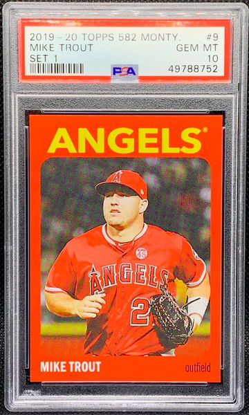 2019-2020 Topps 582 Montgomery Set 1 Mike Trout PSA 10 Gem Mint