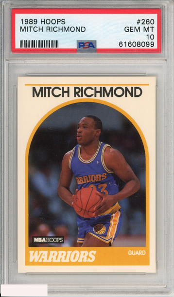 1989 HOOPS MITCH RICHMOND #260 RC WARRIORS PSA 10 GEM MT