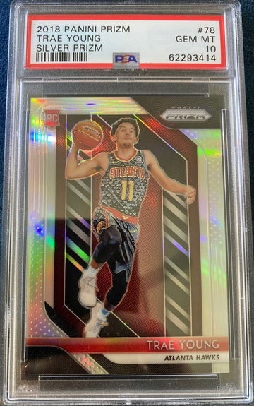 2018 Panini Prizm Trae Young #78 Silver Prizm PSA 10