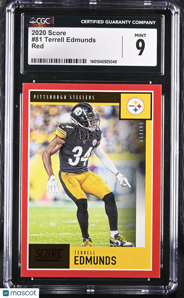 2020 Score Red Terrell Edmunds #81 Red CGC 9