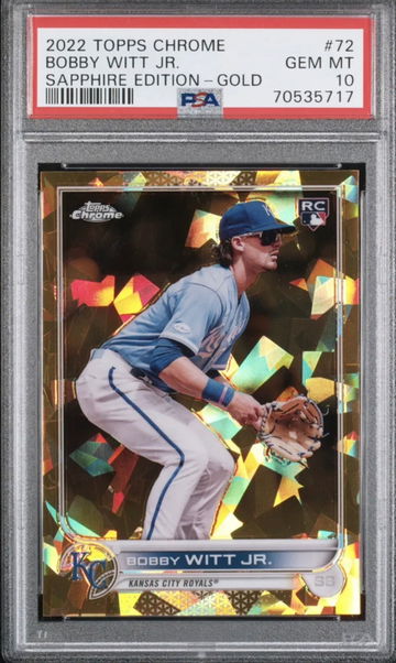 2022 Topps Chrome Sapphire Bobby Witt, Jr Gold Refractor RC #41/50 PSA 10