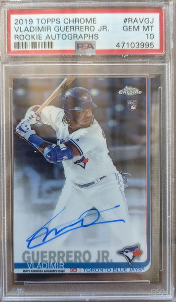 2019 Topps Chrome Vladimir Guerrero Jr Rookie Auto Autograph Card RC PSA 10