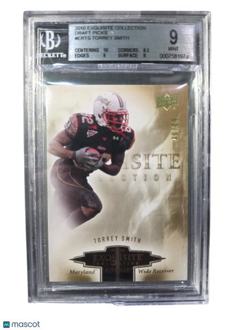 2010 Exquisite Collection Draft Picks Torrey Smith #ERTS BGS 9