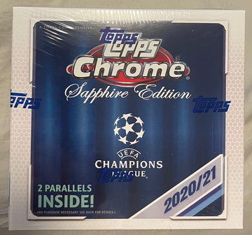 2020 - 2021 Topps Chrome Sapphire UEFA Champions League Sealed Box - Soccer