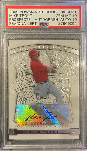 Mike Trout 2009 Bowman Sterling PSA/DNA 10/10