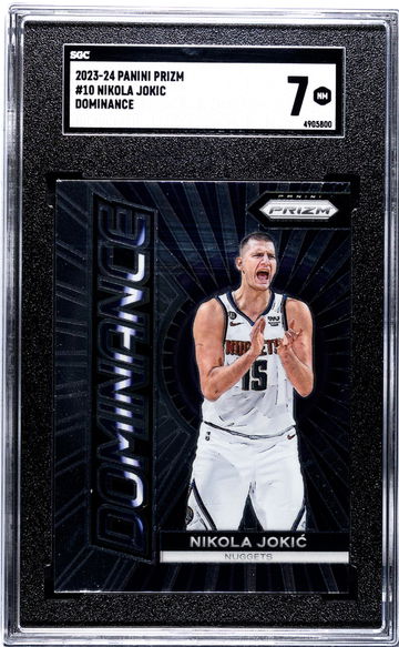2023-24 Panini Prizm Dominance Nikola Jokic #10 SGC 7