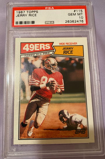 1987 Topps Jerry Rice PSA Mint #115