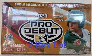 2 Box Lot 2021 Topps Pro Debut Hobby Box Factory Sealed 24 Packs 4 Autos Box!!🧨🧨🧨🧨