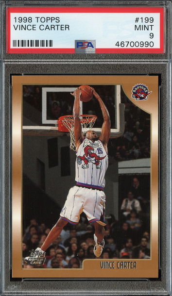 1998 Topps #199 Vince Carter PSA 9 Mint