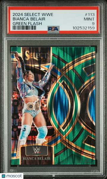 2024 Panini Select WWE Bianca Belair #113 Green Flash PSA 9