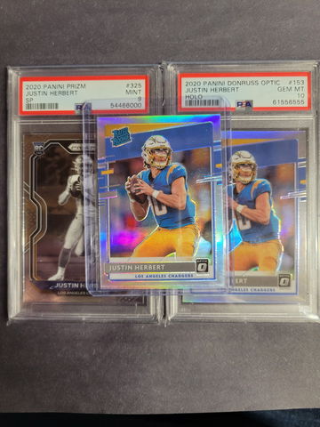 Psa 10 and 9 Justin Herbert lot