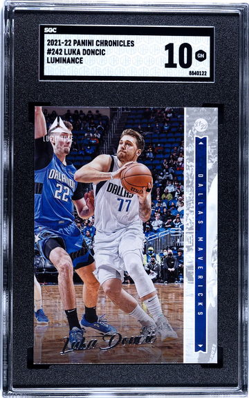 2021-22 Panini Chronicles Luminance #242 Luka Doncic - Graded SGC 10 GEM MINT GM