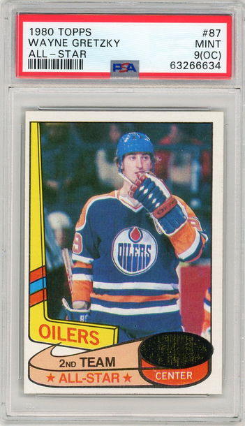 Wayne Gretzky 1980 Topps Hockey All-Star Insert PSA 9 OC Oilers NHL