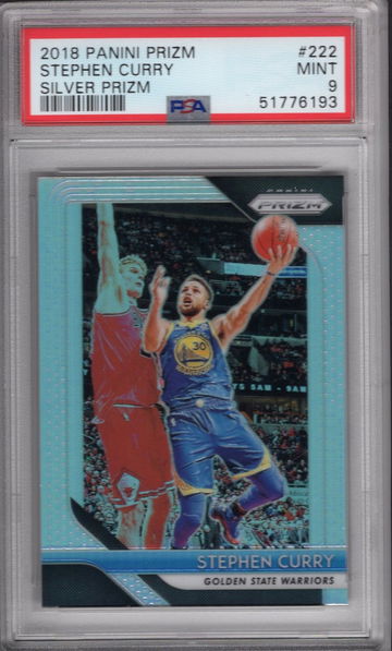 2018 Panini Prizm #222 Stephen Curry Silver Prizm PSA 9