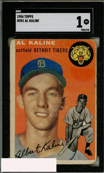 1954 TOPPS AL KALINE #201 SGC 1 RC