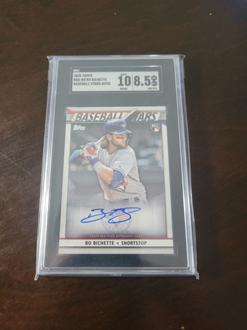 2020 topps baseball stars auto bo bichette sgc 8.5