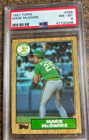 Mark McGwire 1987 Topps PSA 8