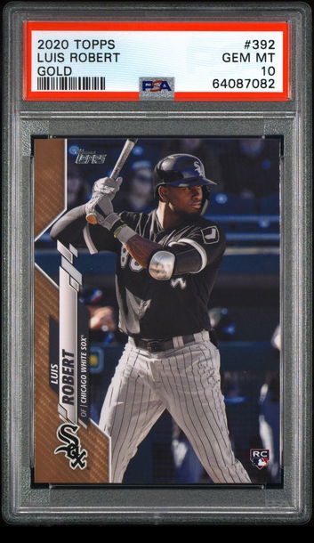 🦁⚾️ 2020 Topps LUIS ROBERT Gold #392 Chicago White Sox RC /2020 PSA 10  👻🦋