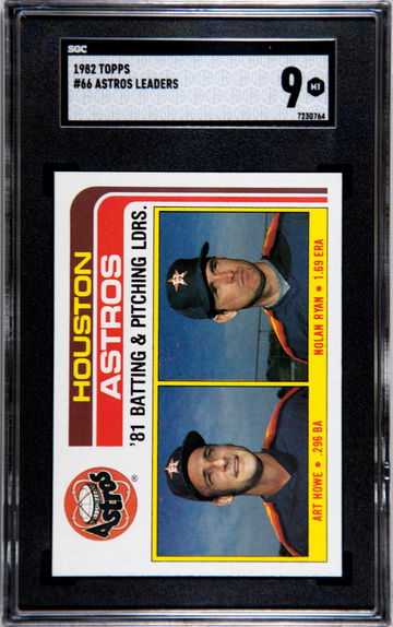 1982 Topps Astros Leaders Nolan Ryan/Art Howe #66 SGC 9 MINT