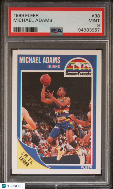 1989 Fleer Michael Adams #38 PSA 9