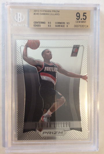 2012-13 Panini Prizm #245 Damian Lillard BGS 9.5 GEM MINT Rookie Rc 