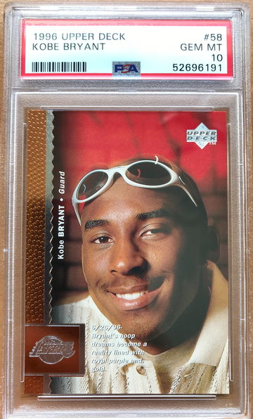 1996-97 Upper Deck #58 Kobe Bryant Rookie 💎 PSA 10 Gem Mint 💎 New Label