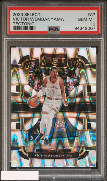 2023 PANINI SELECT VICTOR WEMBANYAMA #87 TECTONIC ROOKIE RC PSA 10 GEM MT