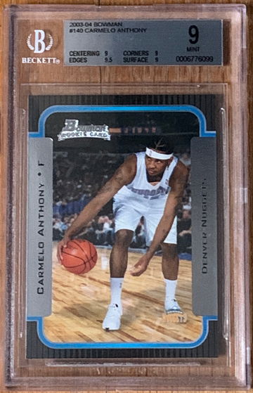 2003 Bowman Carmelo Anthony #140 Rookie BGS9