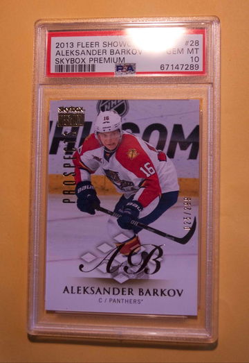 PSA 10 Aleksander Barkov 2013 Fleer Showcase #28 Skybox Premium /299 RC pop 3
