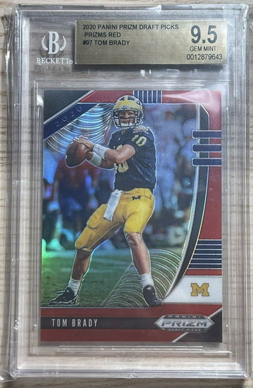 2020 Panini Prizm DP Red Prizm Refractor #97 Tom Brady BGS 9.5