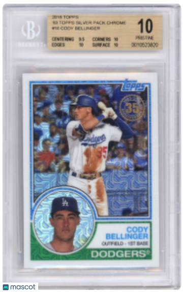 2018 Topps '83 Topps Silver Pack Chrome Cody Bellinger #16 BGS 10