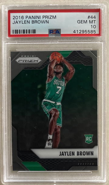 2016 Panini Prizm Jaylen Brown #44 PSA 10 SUPER MAX CONTRACT! CELTICS 