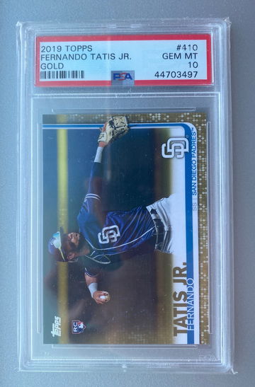 Fernando Tatis Jr 2019 Topps Series 2 Gold 1100/2019 PSA 10