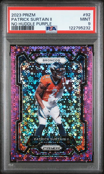 2023 Panini Prizm No Huddle Purple Patrick Surtain II #92 /35 PSA 9