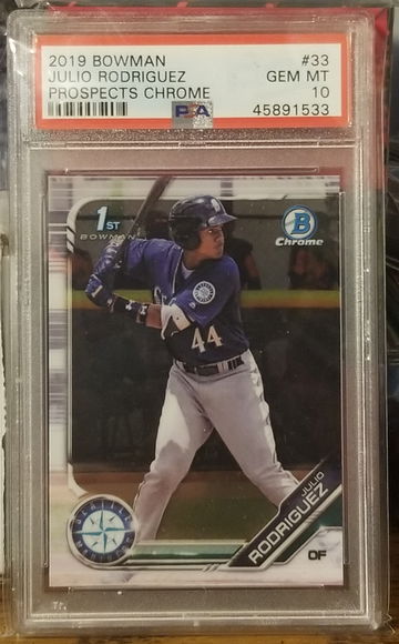 2019 Bowman Julio Rodriguez Prospects Chrome PSA 10