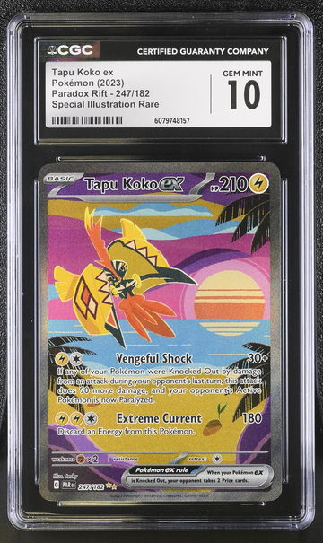 2023 Pokemon #247/182 Tapu Koko ex Special Illustration Rare CGC 10